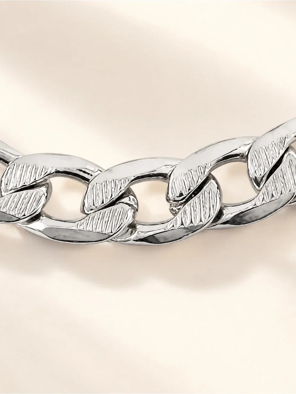 Heavy Duty Men’s 316L Stainless Steel Multi-Link Bracelet Silver Tone